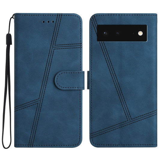 Pixel 6 Wallet-Hülle – mit Sturzschutz & geprägtem Linienmuster