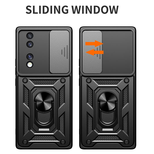 Honor 70 5G Handyhülle – mit Standfunktion, mit Kamera-Schiebeabdeckung, aus TPU / PC