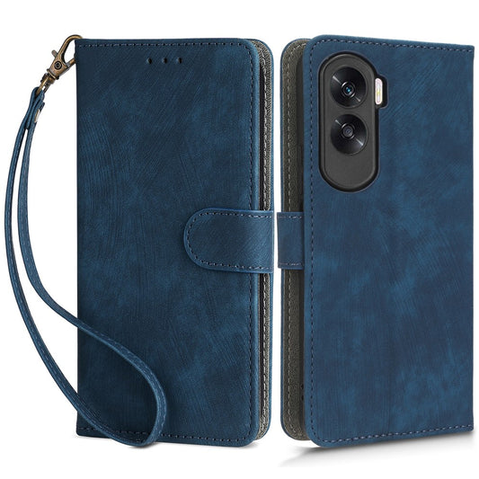 Honor X50i 5G / Honor 90 Lite 5G Handyhülle – X50i 5G RFID-blockierende PU-Lederhülle, Handy-Brieftaschen-Ständerhülle mit Riemen