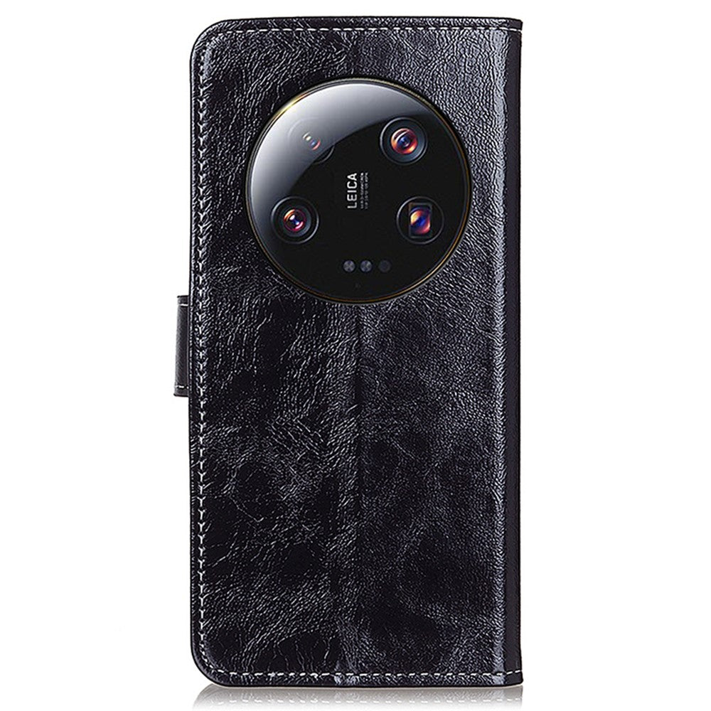 Cell Phone Case for Xiaomi 13 Ultra , Retro Crazy Horse Texture Wallet Stand Leather Phone Cover