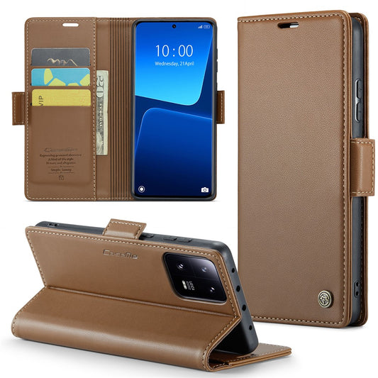 Xiaomi 13 Pro 5G Handyhülle – Ledertasche CASEME 023 RFID-blockierende mobile Abdeckung mit 3 Kartenfächern
