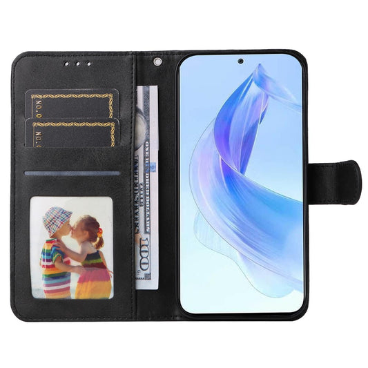 Honor X50i 5G / Honor 90 Lite 5G Wallet-Handyhülle – mit Standfunktion, mit Riemen, aus PU-Leder