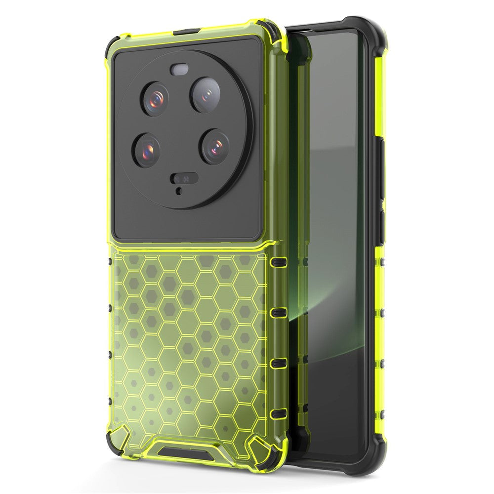 For Xiaomi 13 Ultra Anti-Scratch Honeycomb Texture Phone Case TPU+PC Anti-drop Smartphone Cover