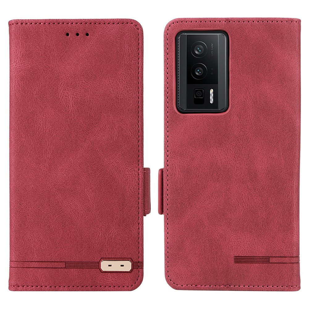 For Xiaomi Poco F5 Pro 5G / Redmi K60 Pro 5G / K60 5G Shockproof Phone Case Hardware Decor Stand Wallet PU Leather Cover