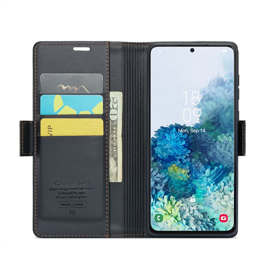 Galaxy S20 Plus 5G/4G Glänzende Wallet-Hülle – RFID-Schutz & Ständer