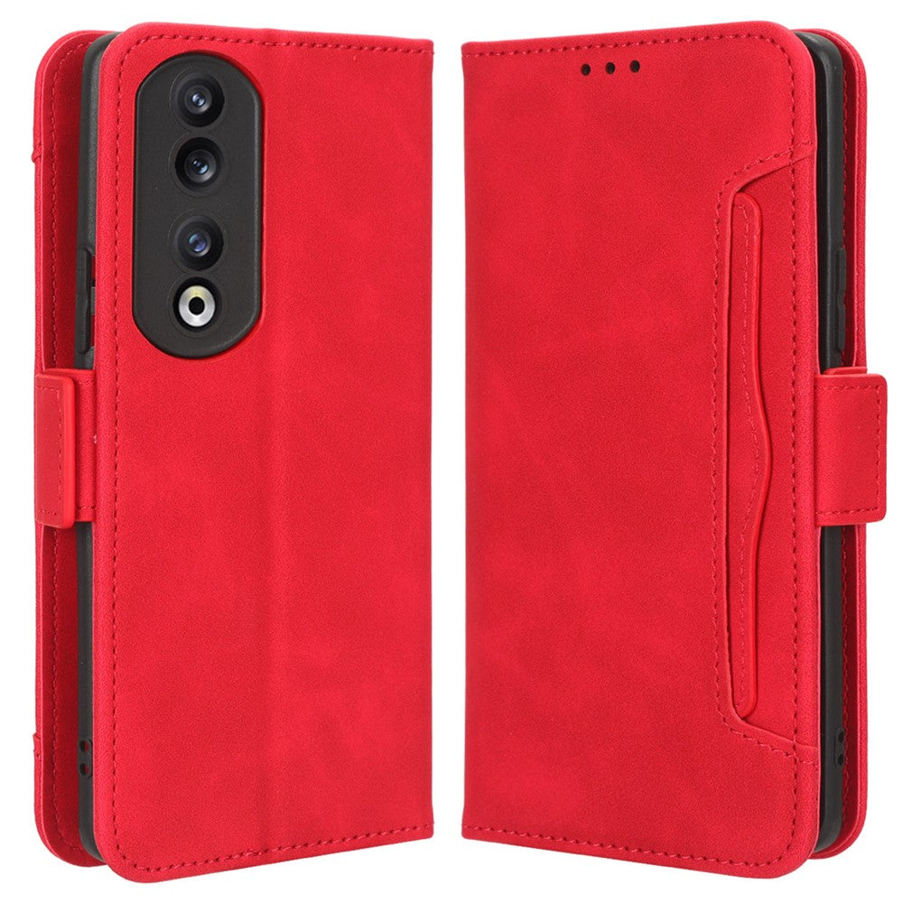 Cell Phone Cover for Honor 90 , Multiple Card Slots Stand PU Leather Wallet Phone Case