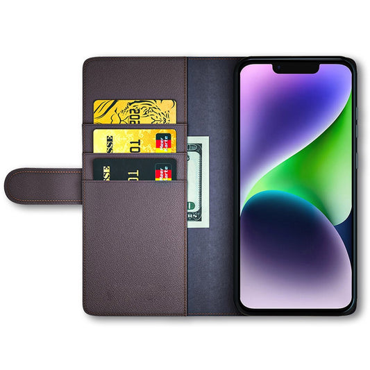 iPhone 15 Echtleder Hülle mit Kartenfach