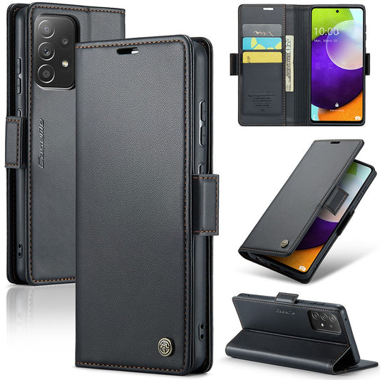 Galaxy A52 4G/5G A52s 5G Glänzende Wallet-Hülle – RFID-Schutz & Ständer