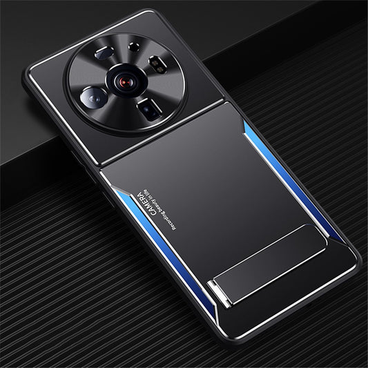 Xiaomi 12S Ultra 5G Handyhülle – Anti-Scratch Phone Case aus TPU + Aluminiumlegierung mit Ständer
