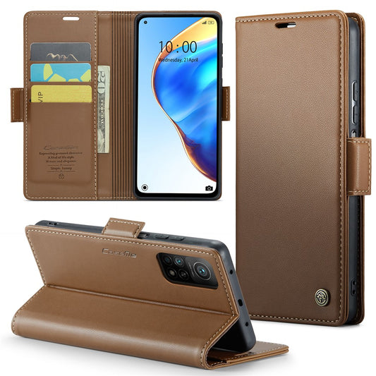 For Xiaomi Mi 10T 5G / Mi 10T Pro 5G / Redmi K30S Leather Case CASEME 023 RFID Blocking 3 Card Slot Mobile Cover
