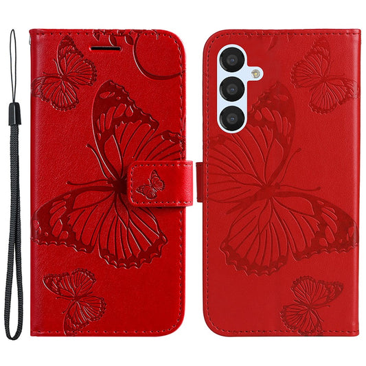 Galaxy S23 FE Wallet-Hülle – Schmetterling Aufgedruckt & Mit Ständer und Riemen