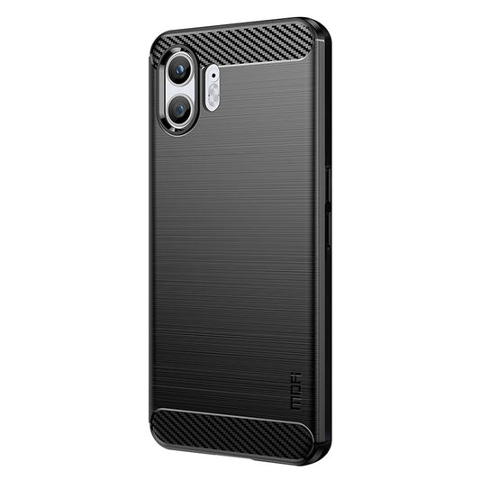 MOFI JK TPU Series-1 for Nothing Phone (2) Carbon Fiber Texture Brushed Cover TPU Anti-scratch Phone Case