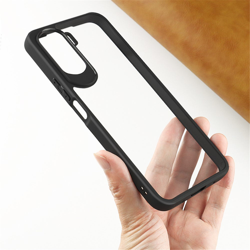 For Honor 90 Lite 5G / X50i 5G Shockproof PC + TPU Clear Phone Shell Anti-Fingerprint Phone Case Cover