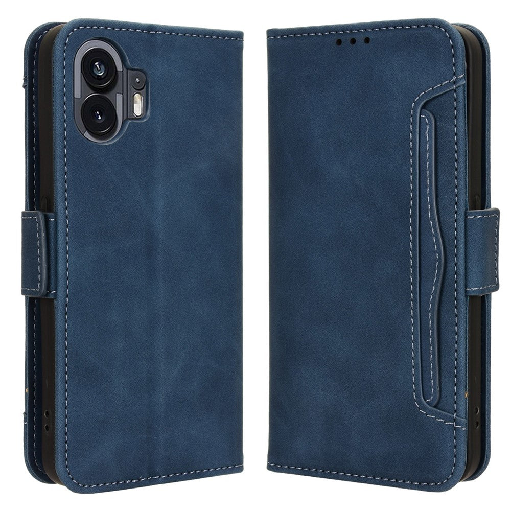 For Nothing Phone (2) PU Leather Shockproof Phone Case Wallet Mobile Phone Stand Cover with Multiple Card Holder