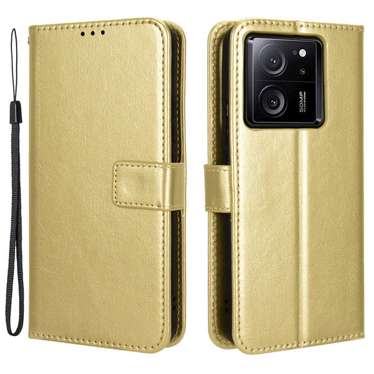 Xiaomi 13T / Xiaomi 13T Pro / Xiaomi Redmi K60 Ultra Wallet-Handyhülle – 13T Pro / Redmi K60 Ultra PU-Leder- Crazy Horse Textur Standfunktion Shell