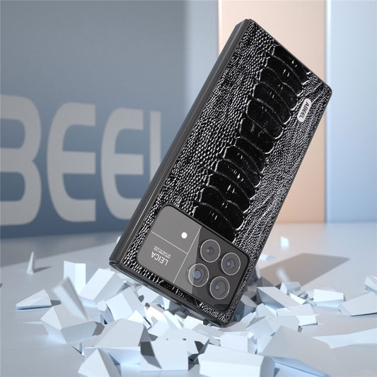 Xiaomi Mix Fold 3 5G Handyhülle – ABEEL Krokodil-Textur- aus echtem Rindsleder + PC-Rückseite