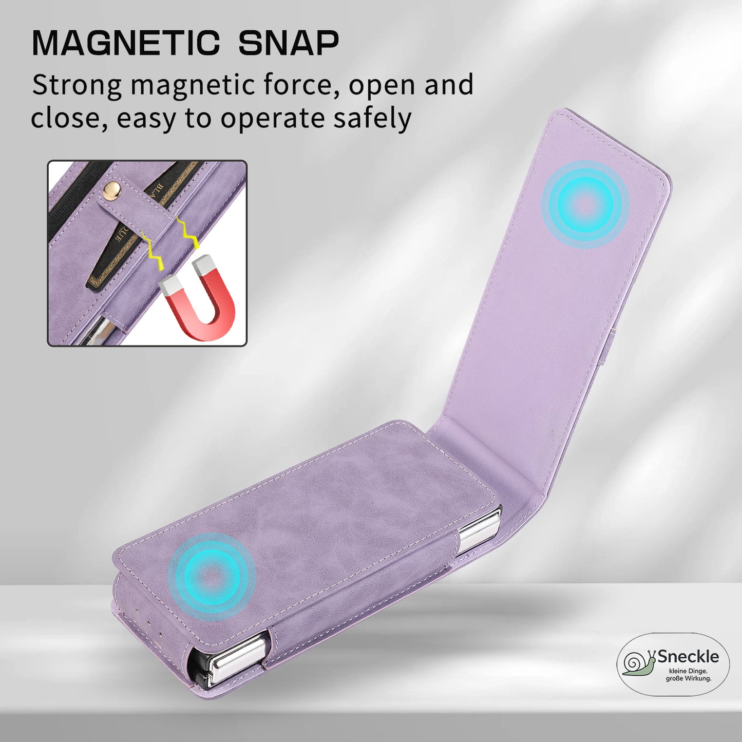 Galaxy Z Fold2 Vollschutz-Case – PU-Leder & PC – Mit Kartenfach, Glasfilm & Stift