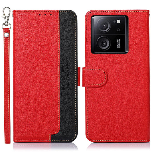 Xiaomi 13T / Xiaomi 13T Pro / Xiaomi Redmi K60 Ultra Handyhülle – KHAZNEH 13T Pro / Redmi K60 Ultra RFID-blockierende Lederhülle mit Standbrieftasche