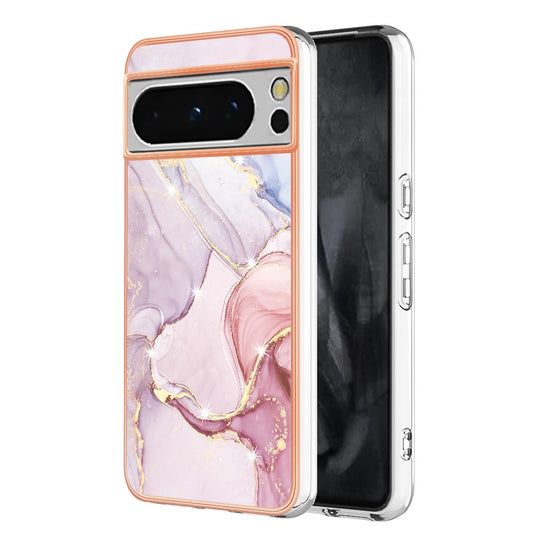 Pixel 8 Pro Schutzhülle – Mit Marmormuster 2,0 mm Galvanik-Rückseite