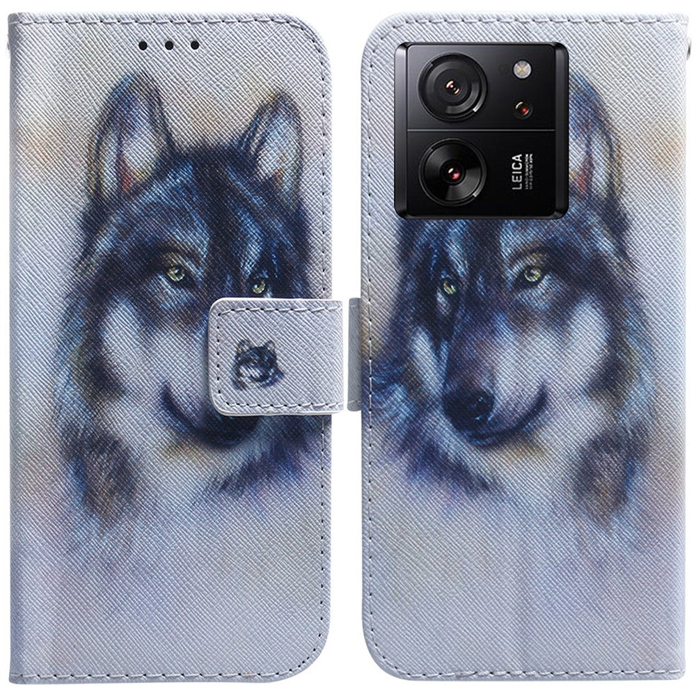 For Xiaomi Redmi K60 Ultra / 13T / 13T Pro Case PU Leather Stand Pattern Printing Phone Cover