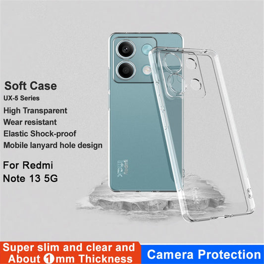 Xiaomi Redmi Note 13 5G Handyhülle – IMAK UX-5 Series TPU Transparente Anti-Fall- (Slim Style)