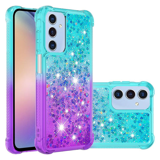 Galaxy A15 5G Glitter-Hülle – Farbverlauf mit funkelndem Puder