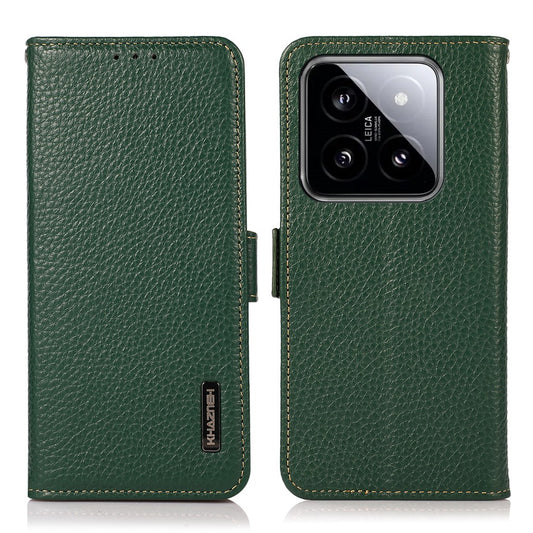 Xiaomi 14 Handyhülle – KHAZNEH mit Magnetverschluss, Echtleder-Brieftaschenhülle