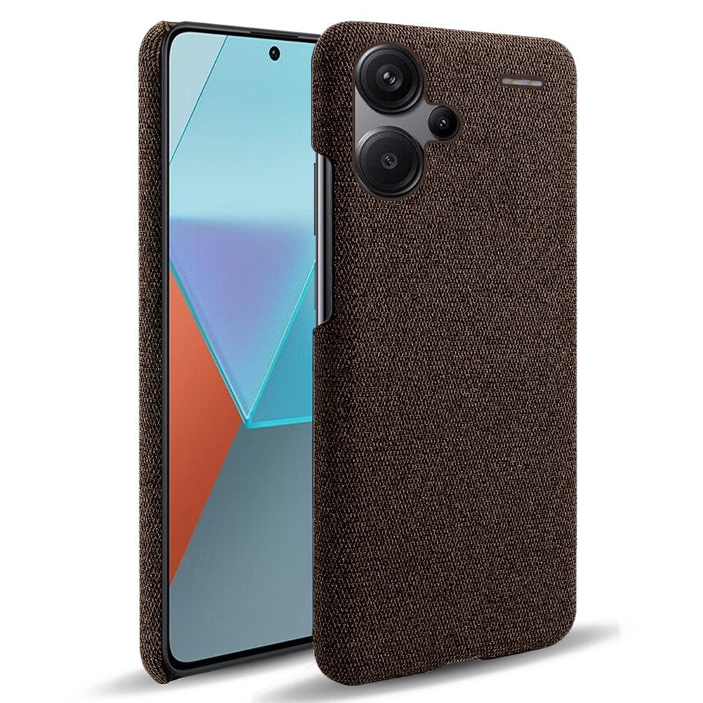 For Xiaomi Redmi Note 13 Pro+ 5G Slim-fit Case Smartphone Cover Shockproof Cloth+PC Phone Shell