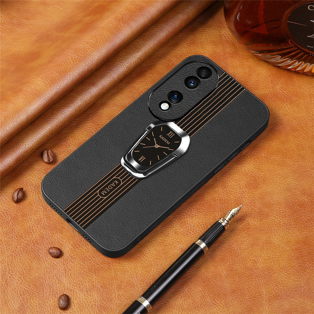 KADEM For Honor 70 5G Cover TPU+Acrylic Phone Shell with PU Leather Coating