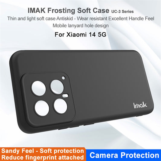 Xiaomi 14 Handyhülle – IMAK UC-3 Series aus mattem, weichem TPU mit Rückseite