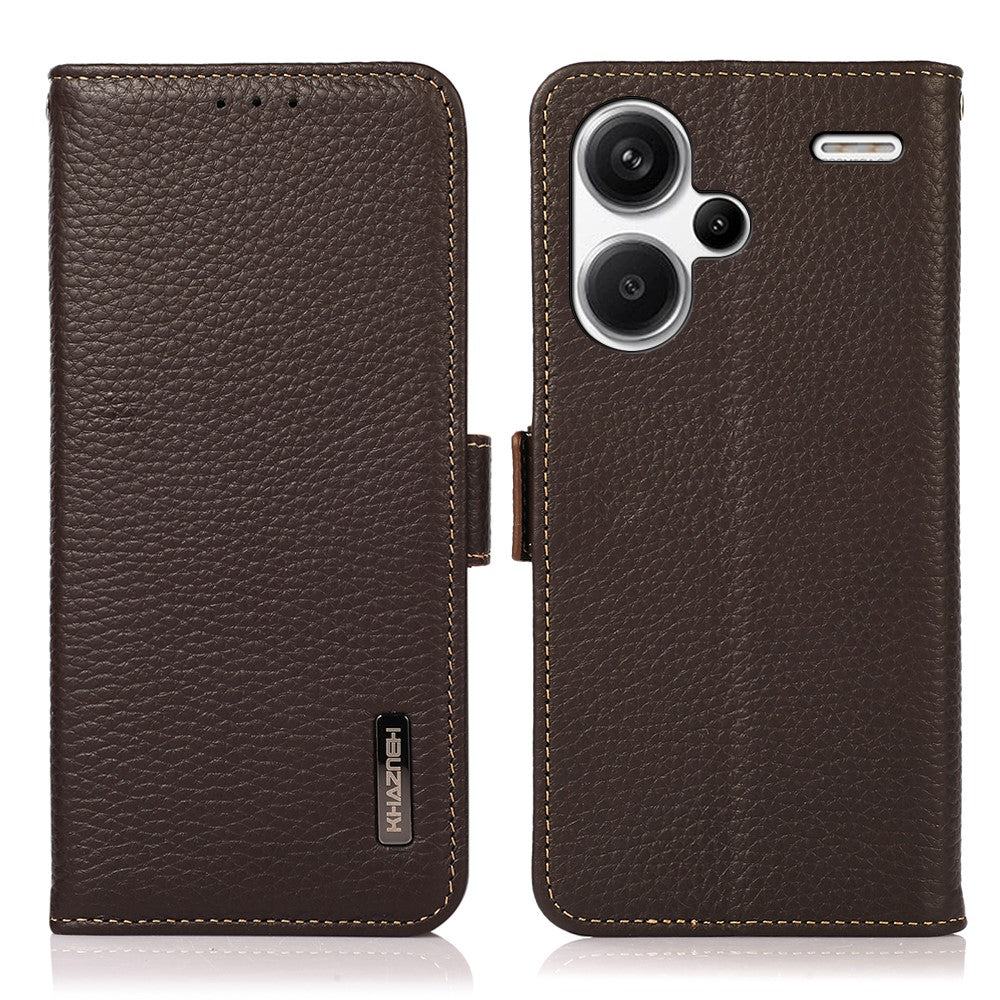KHAZNEH For Xiaomi Redmi Note 13 Pro+ 5G Wallet Phone Case RFID Blocking Stand View Cover