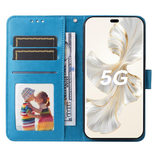 Honor 100 Pro 5G Handyhülle – Sonnenblumen-Geldbörsen- aus PU-Leder