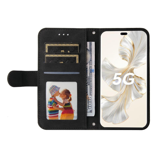 Honor 100 Pro 5G Handyhülle – Leder-Geldbörsen-Hüllen, hautfreundlich-, Ständer mit Riemen
