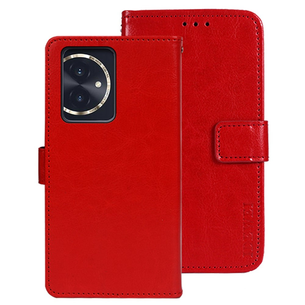 IDEWEI For Honor 100 5G Leather Case Wallet Stand Cover Crazy Horse Pattern