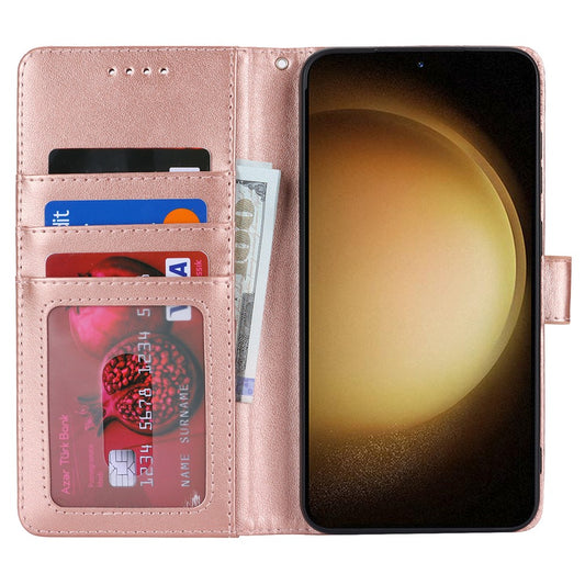 Galaxy S23 Wallet-Hülle – Mit Musterdruck, Kartenfächer & Riemen