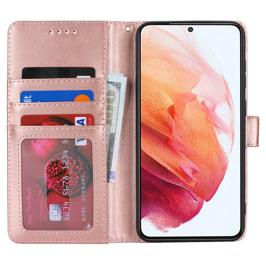 Galaxy S21 5G/4G Wallet-Hülle – Mit Musterdruck, Kartenfächer & Riemen
