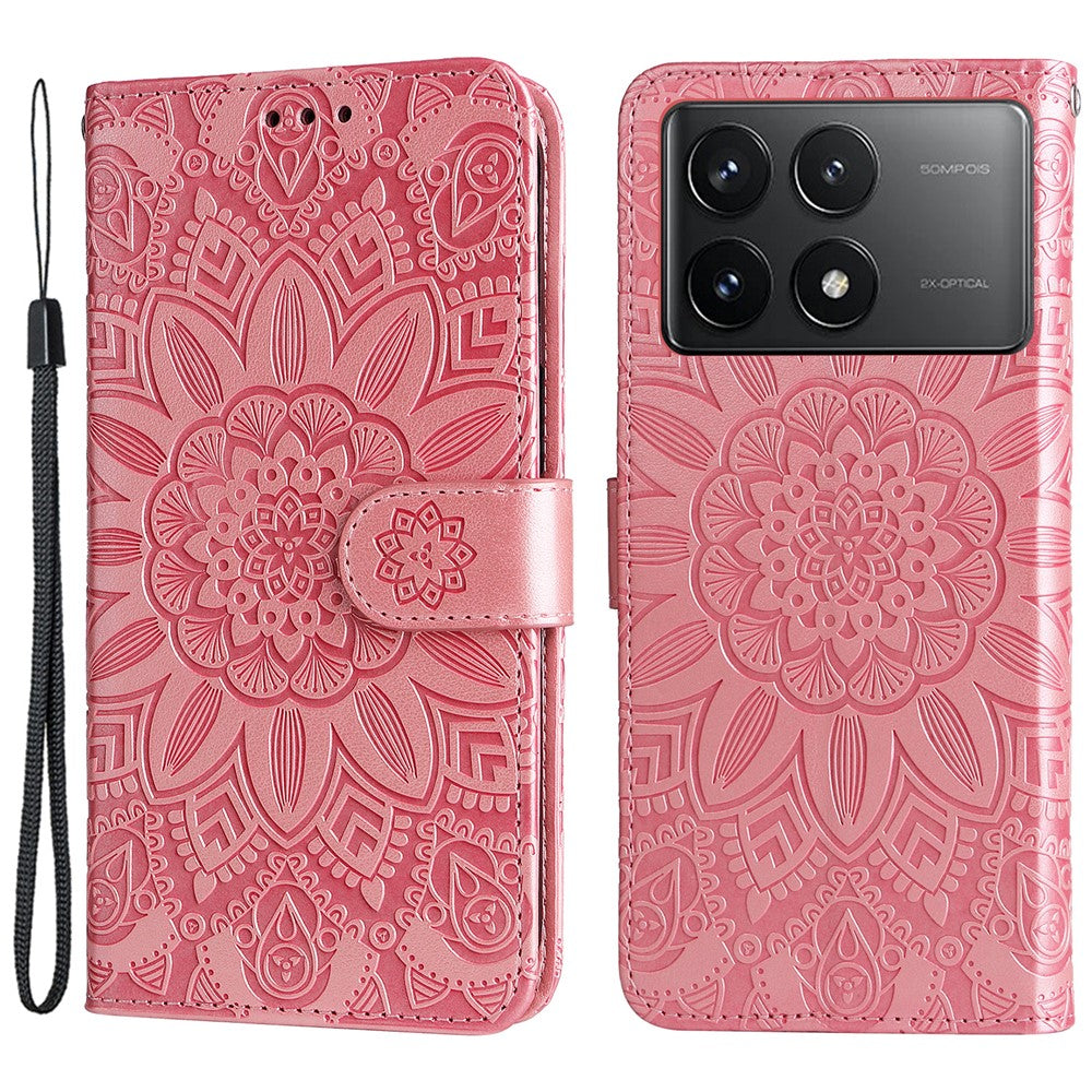 For Xiaomi Poco F6 Pro 5G / Redmi K70 5G / K70 Pro 5G Case Stand Imprinted PU Leather Phone Cover Wallet