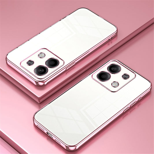 Xiaomi Redmi Note 13 5G Handyhülle – Galvanisierte, kristallklare mit präzisem Linsenausschnitt