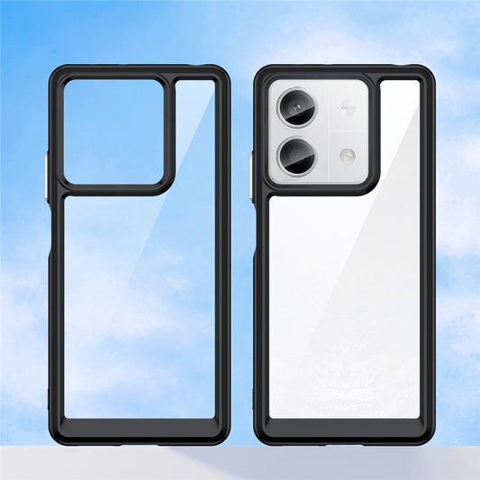 Xiaomi Redmi Note 13 5G Handyhülle – mit buntem TPU-Rahmen + transparenter Rückseite aus Acryl