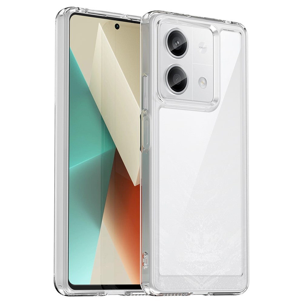 For Xiaomi Redmi Note 13 5G Phone Case Colorful TPU Frame+Acrylic Clear Back