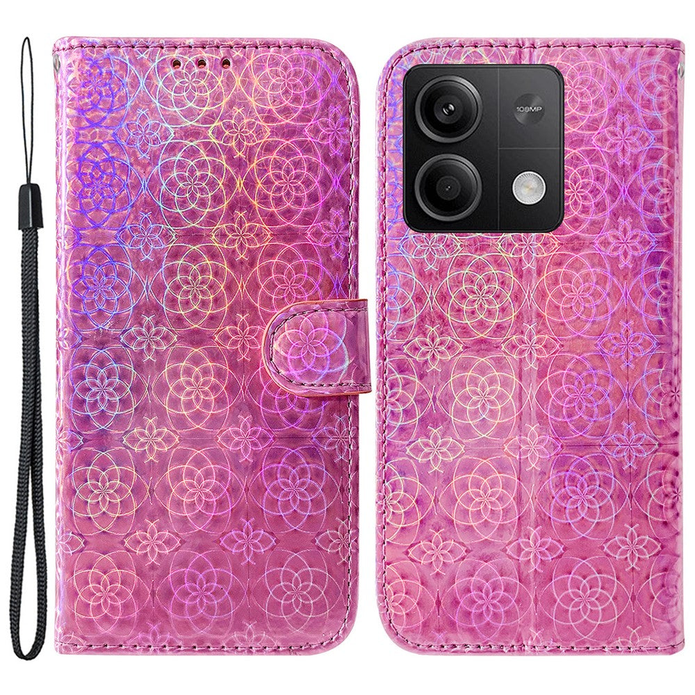 For Xiaomi Redmi Note 13 5G / Redmi Note 13 5G (China) Magnetic Phone Case Dazzling Flower Card Slots Cover