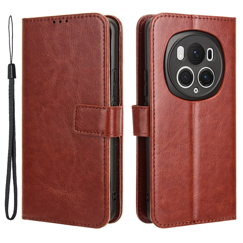 Honor Magic6 Pro 5G Wallet-Handyhülle – Schutzhülle mit stoßfester Crazy Horse-TexturSchutzhülle