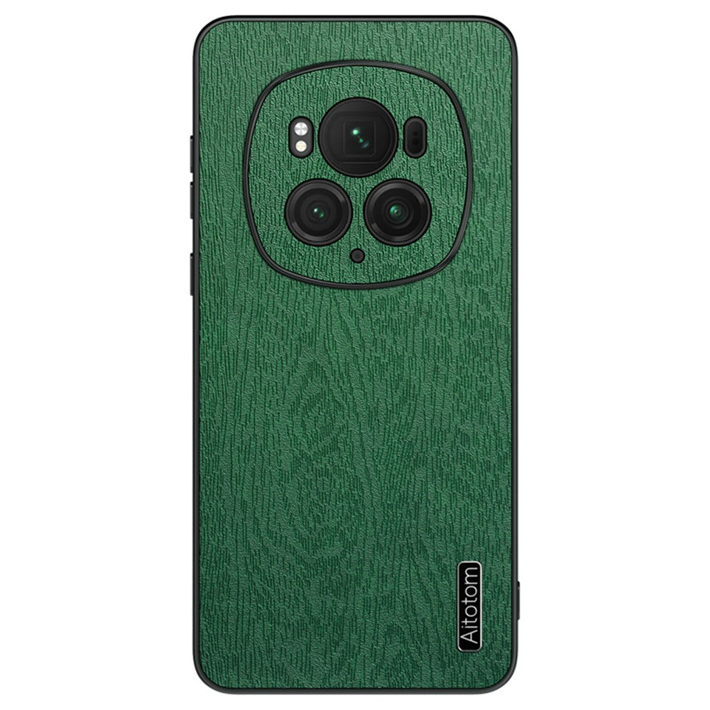 Honor Magic6 Pro 5G Handyhülle – Aus lederbeschichtetem PC+TPU, mit Holzmaserung