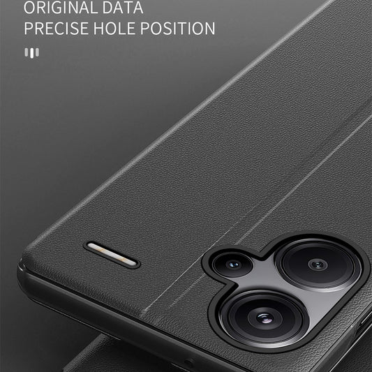 Xiaomi Redmi Note 13 Pro+ 5G Handyhülle – Folio Flip PU-Leder mit Standfunktion