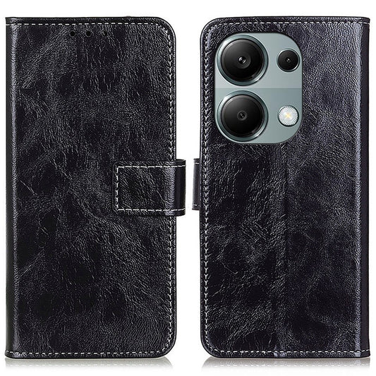 Xiaomi Redmi Note 13 4G Handyhülle – Fall Retro PU Leder Brieftasche Ständer Fallsichere Telefon Abdeckung