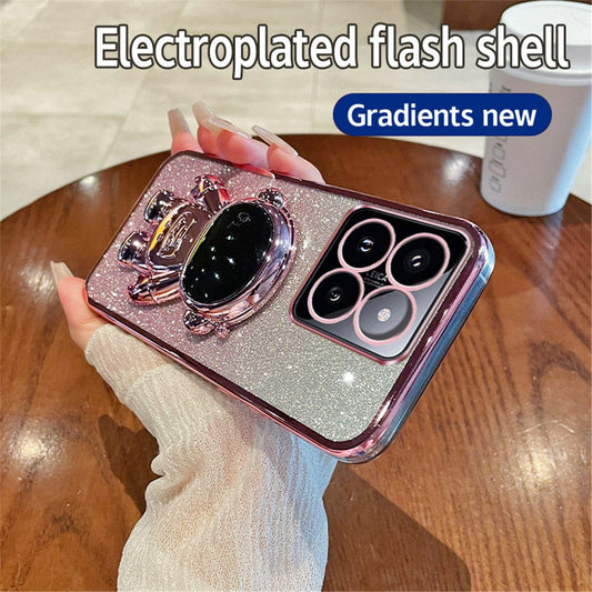 Xiaomi 14 Pro Handyhülle – Fall Cartoon Astronaut Unterstützung Kickstand PC + TPU Handy Abdeckung