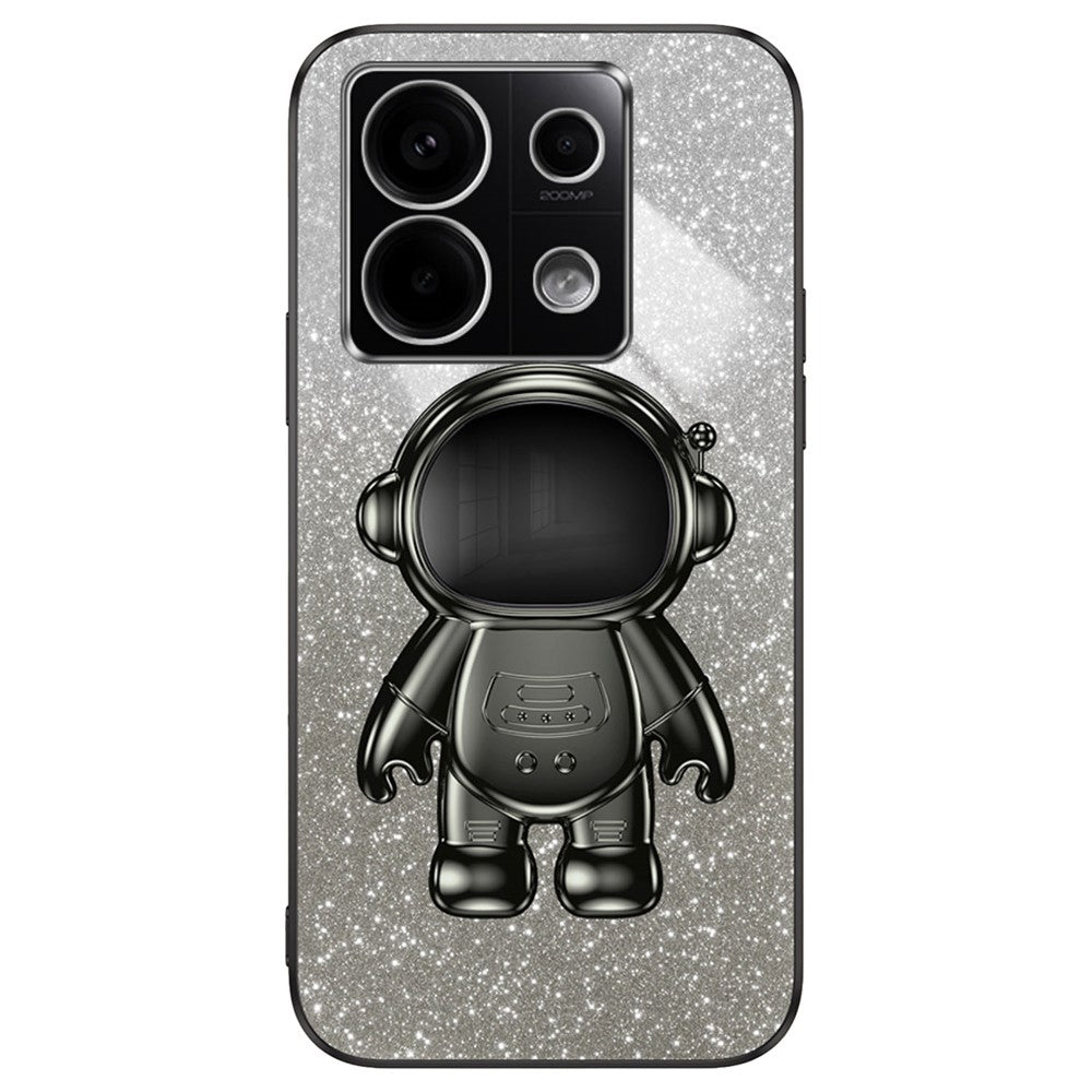 For Xiaomi Poco X6 5G / Redmi Note 13 Pro 5G Case Electroplating Astronaut Kickstand Phone Cover