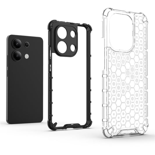 Xiaomi Redmi Note 13 4G Handyhülle – Gehäuse aus PC mit Wabenmuster + TPU