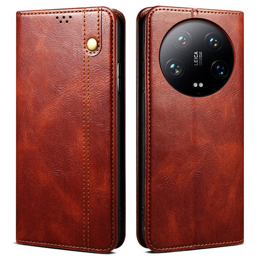 Xiaomi 14 Ultra Handyhülle – Ledertasche mit Crazy Horse-Textur, wachsartige
