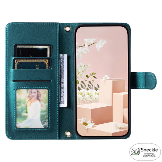 Galaxy A73 5G Crossbody-Lederhülle – Rhombus-Design